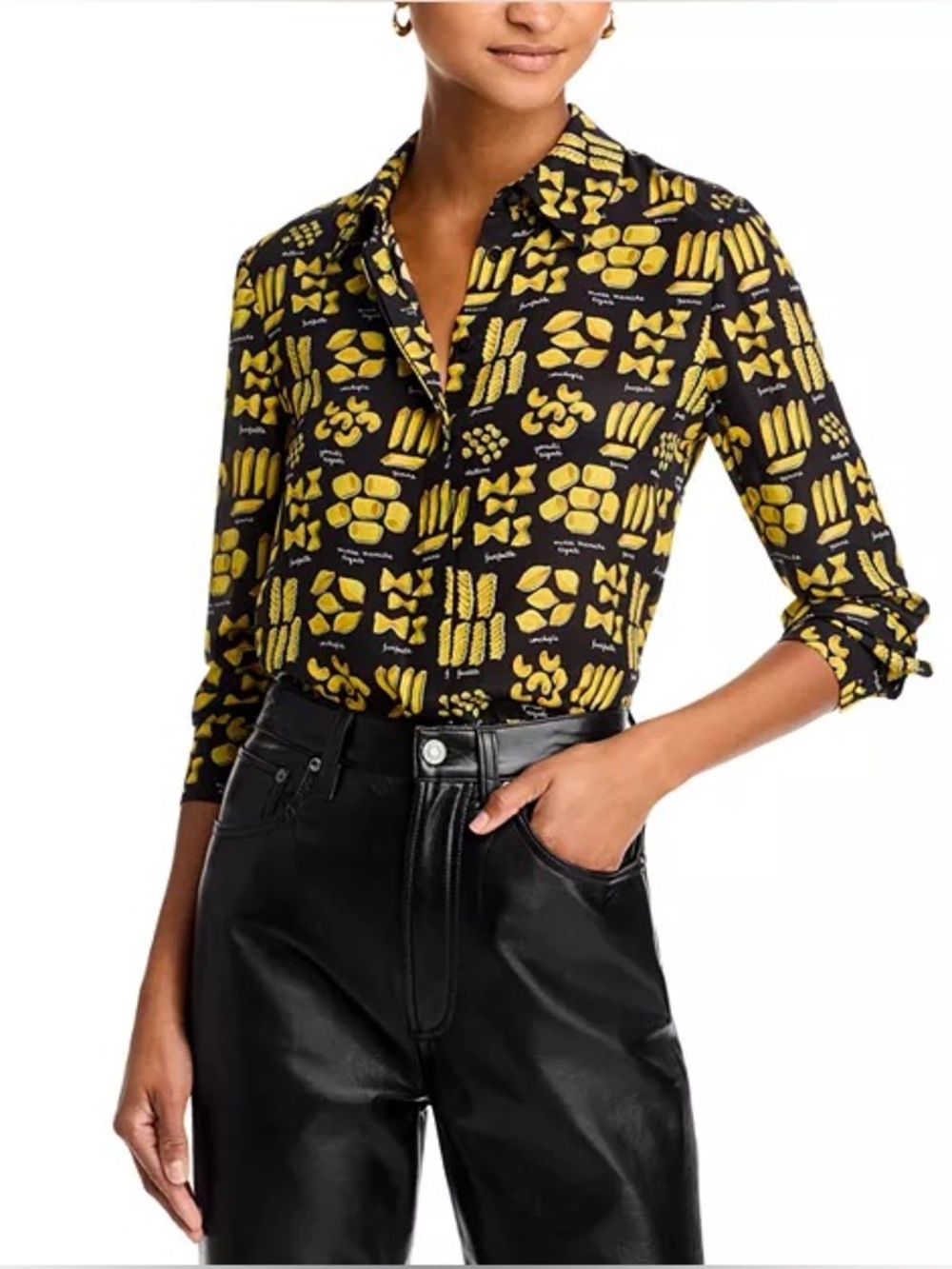 Alice + Olivia Willa Silk Pasta Blouse M NWT